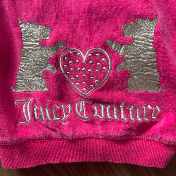 Juicy Couture Little Girls 2T Pink Velour Full-Zip Hoodie - Picture 8 of 9